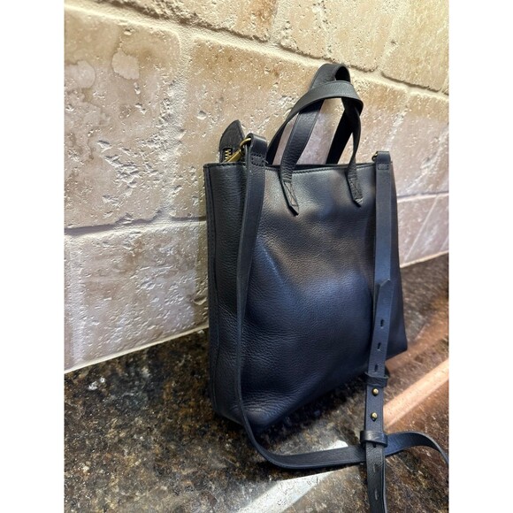 SOLD OUT Madewell The Transport Crossbody Black Leather Like New - Picture 4 of 12